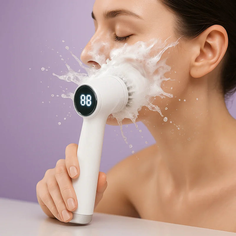 Escova de Limpeza Facial - Pele Renovada em Poucos Minutos!