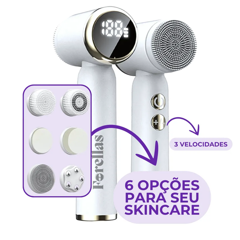 Escova de Limpeza Facial - Pele Renovada em Poucos Minutos!