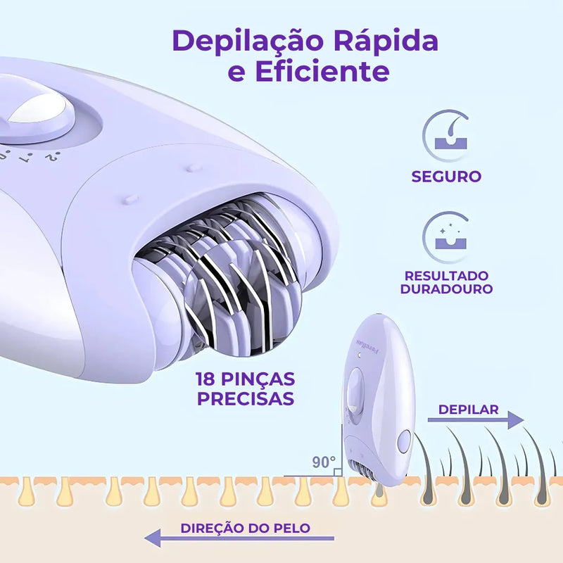 Depilador Elétrico - Multifuncional para Corpo e Rosto!