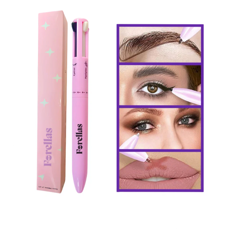 Caneta 4 em 1 - Make Completa: Olhos, Pele e Sobrancelha!