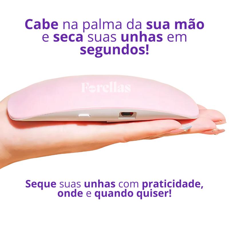 Mini Cabine UV LED - Unhas Secas em Segundos!