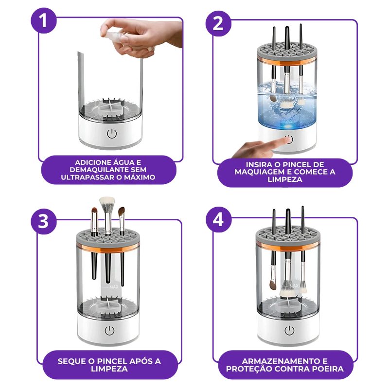 Lavador Automático - Lave e Seque Pincéis Sem Esforço!