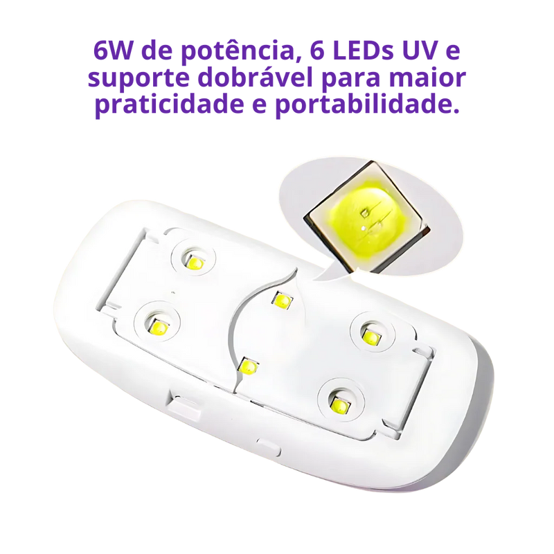 Mini Cabine UV LED - Unhas Secas em Segundos!