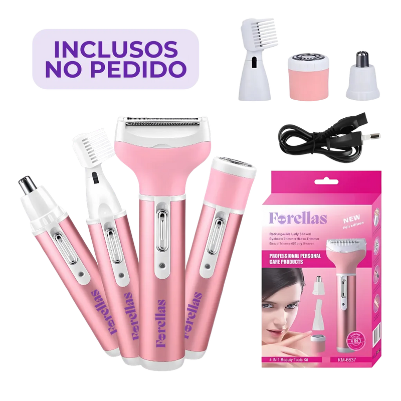 Depilador 4 em 1 - Rápido, Seguro e Resistente à Água!