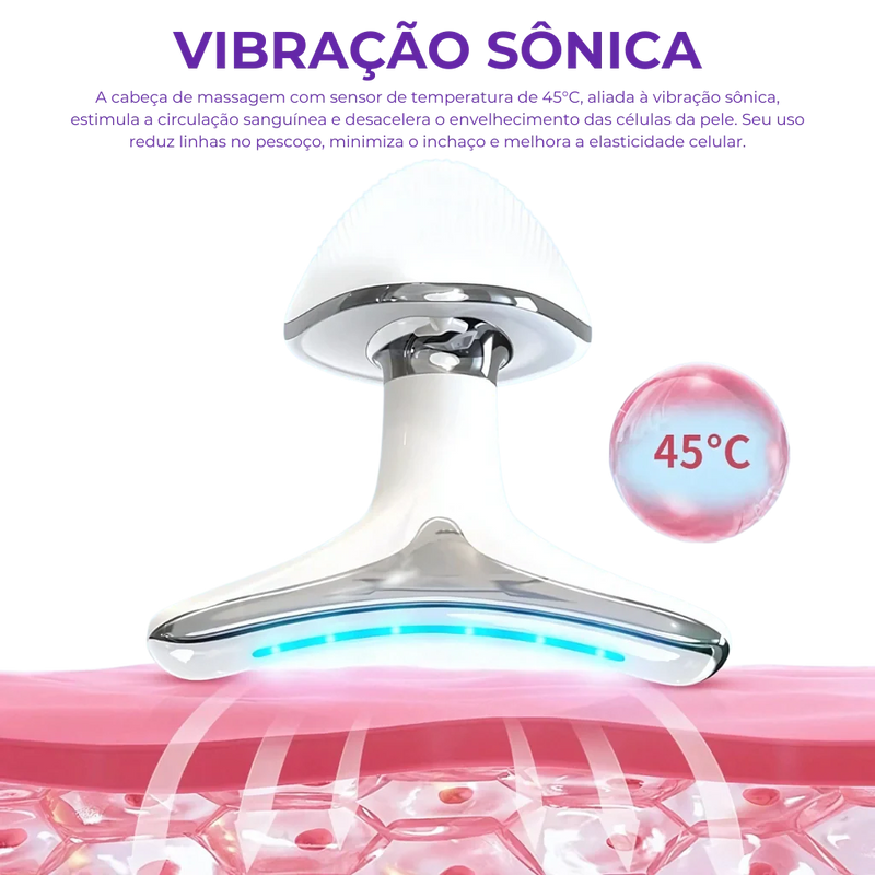 Massageador Facial LED - Rejuvenesça a Pele em Minutos!