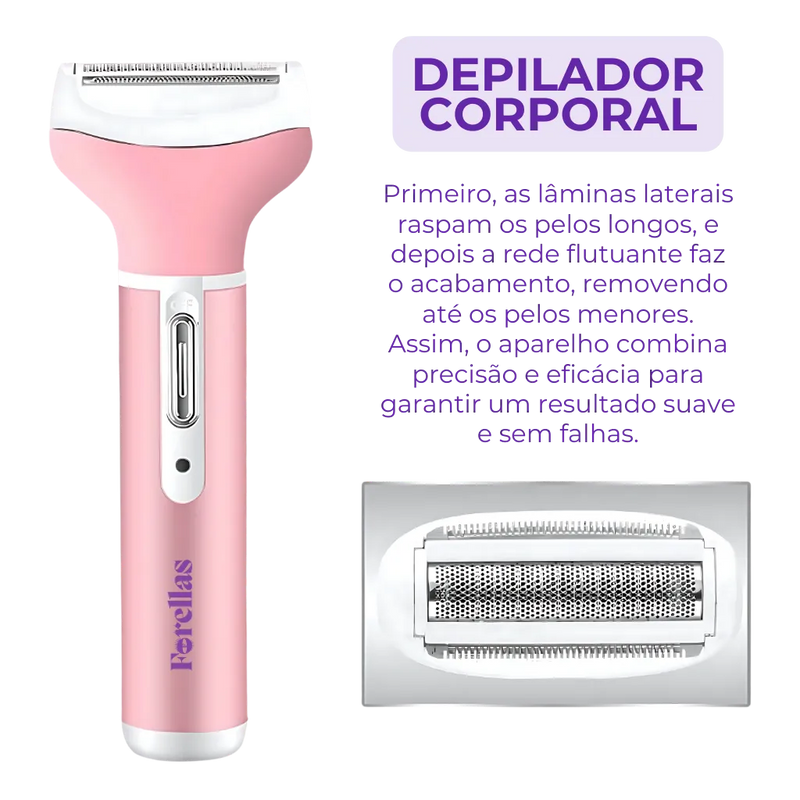 Depilador 4 em 1 - Rápido, Seguro e Resistente à Água!