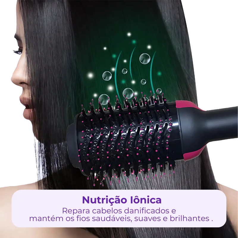 Escova Alisadora e Secadora – Cachos Alisados em Segundos!