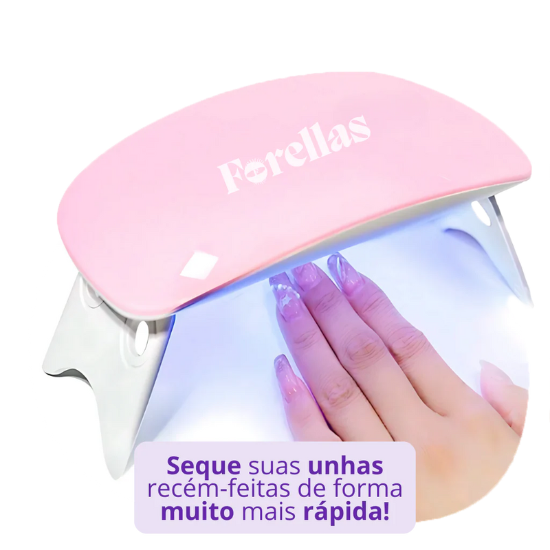 Mini Cabine UV LED - Unhas Secas em Segundos!