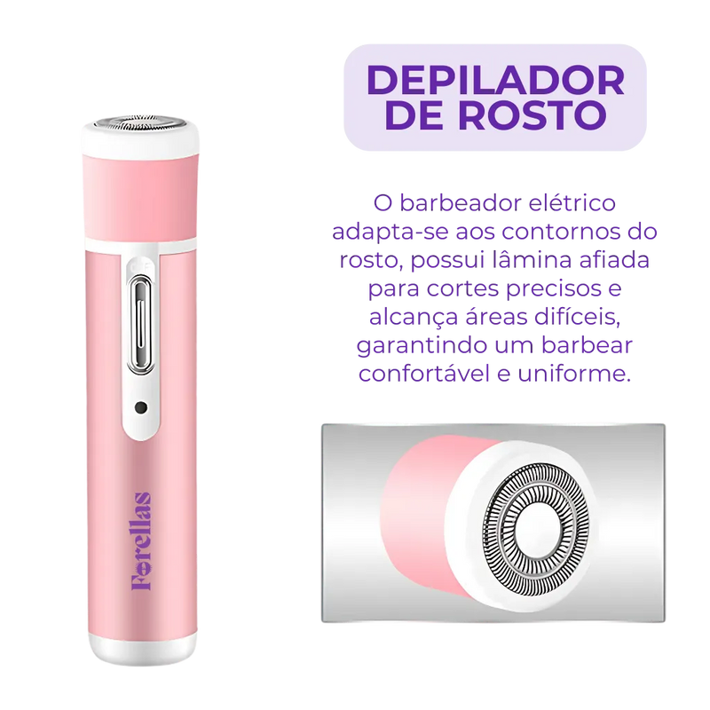Depilador 4 em 1 - Rápido, Seguro e Resistente à Água!