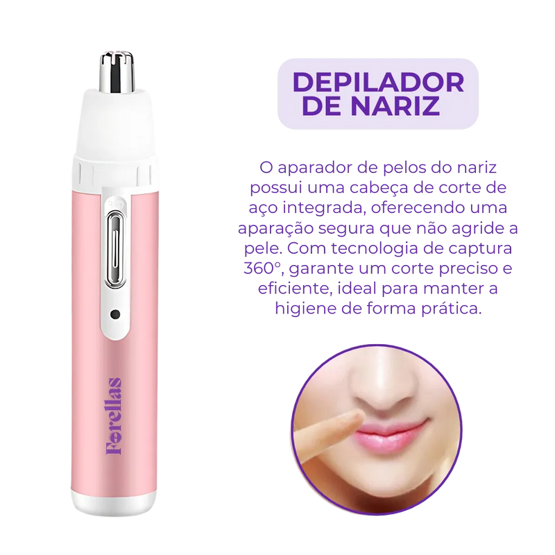 Depilador 4 em 1 - Rápido, Seguro e Resistente à Água!