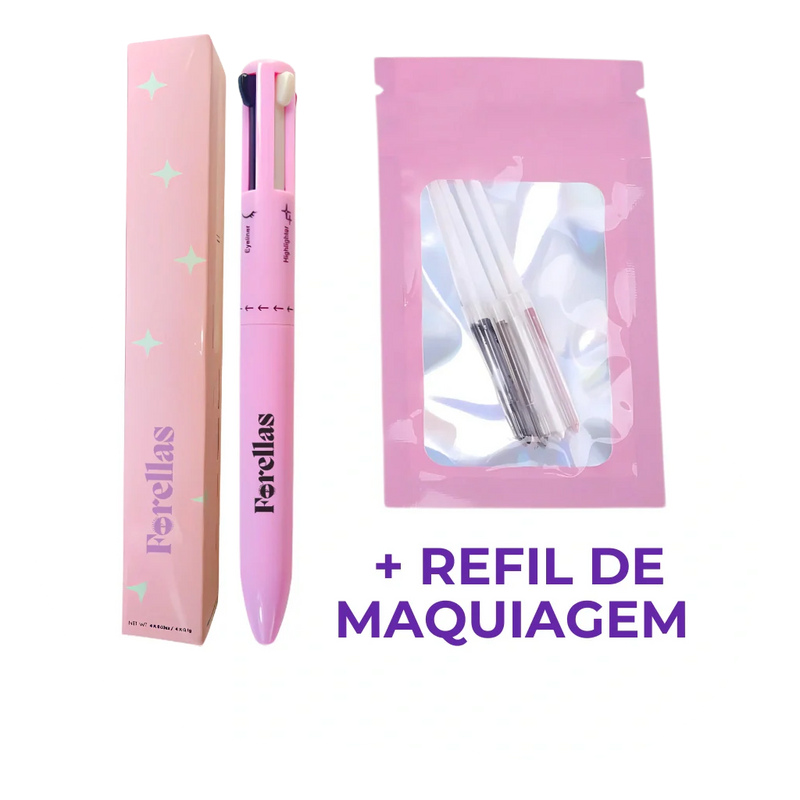 Caneta 4 em 1 - Make Completa: Olhos, Pele e Sobrancelha!