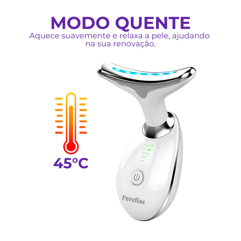 Massageador Facial LED - Rejuvenesça a Pele em Minutos!