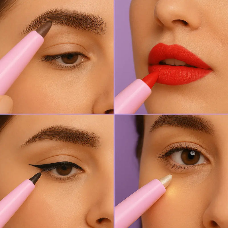Caneta 4 em 1 - Make Completa: Olhos, Pele e Sobrancelha!