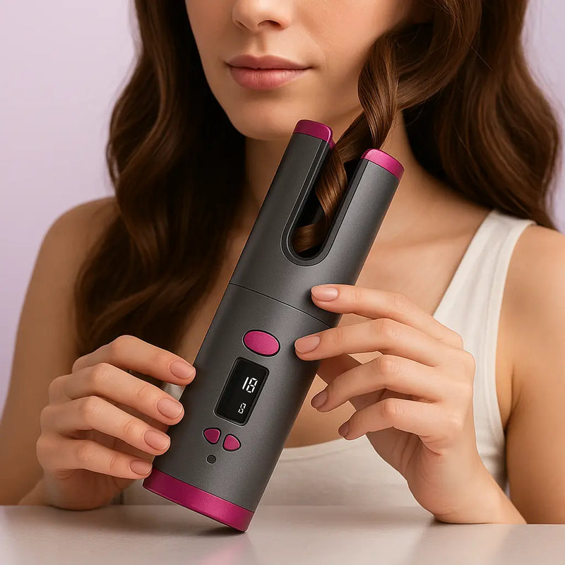 Modelador de Cachos – Portátil, Prático e Rápido!