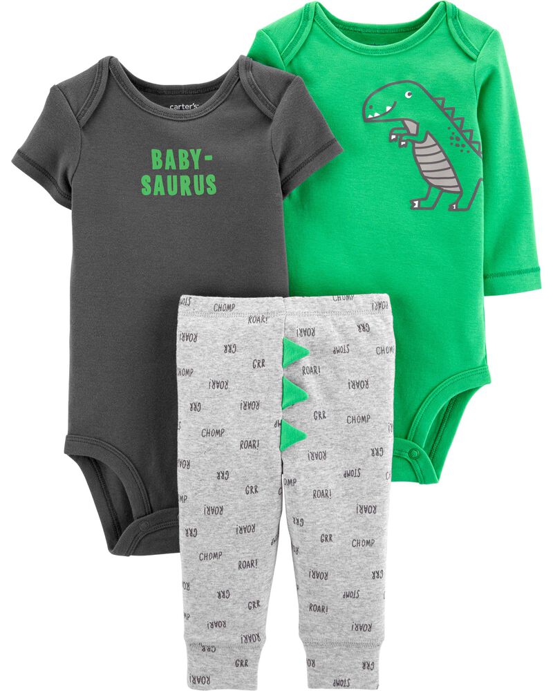 Conjunto Carter's 3 pçs Dinossauro