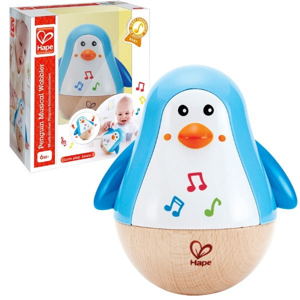 Pinguim Musical Sensorial Balançante Premium Com Movimento e Som Suave – Hape
