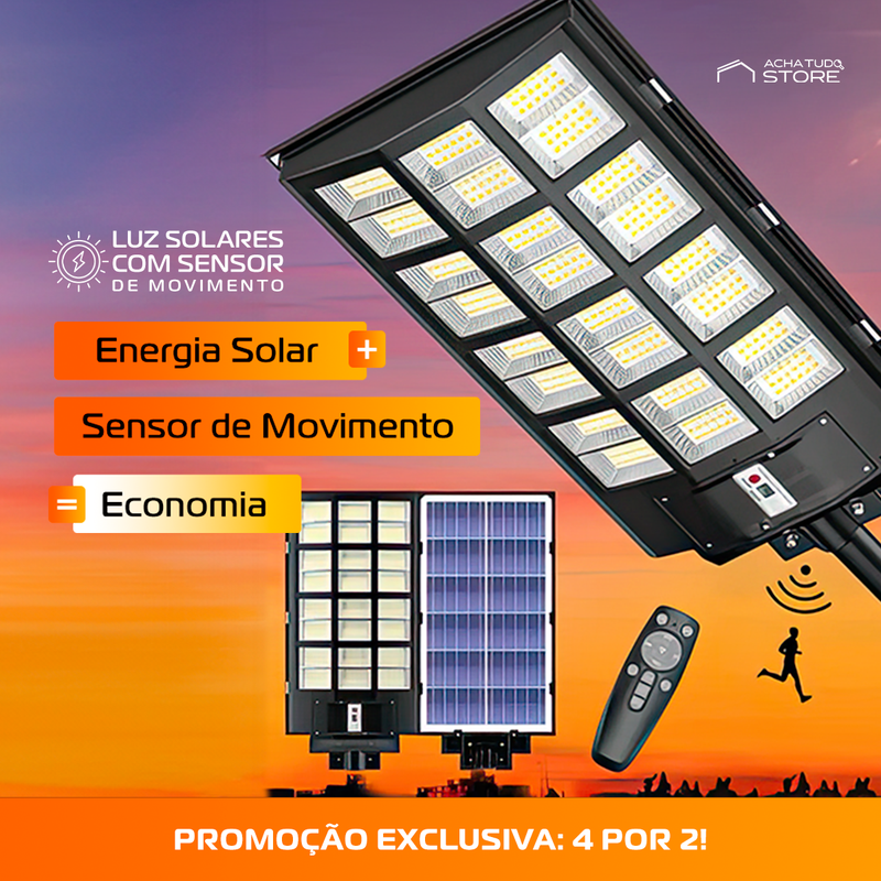 Pague 2 e leve 4 - Luz Solares com Sensor de Movimento