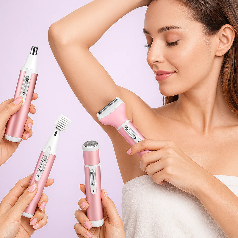 Depilador 4 em 1 - Rápido, Seguro e Resistente à Água!