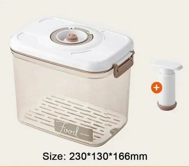Caixa de Armazenamento de Alimentos à Vácuo - Acompanha Bomba de Vácuo