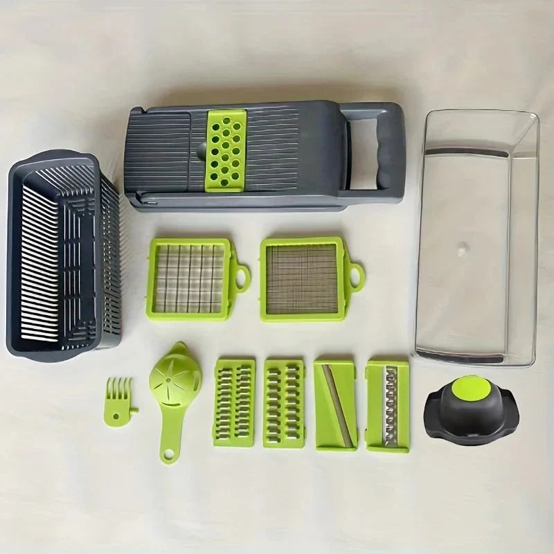 ChefMax 16X - Fatiador Multifuncional com 16 Peças para Corte de Legumes e Frutas