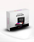 DigitalStation 4 em 1 Multifuncional - Carregador por Indução, Hora, Calendário e Temperatura