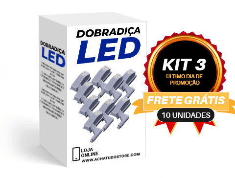 Dobradiça LED - Sensor Inteligente com Luz Led para Dobradiças