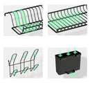 Escorredor de Pratos com Porta-Talheres e Utensílios para Cozinha