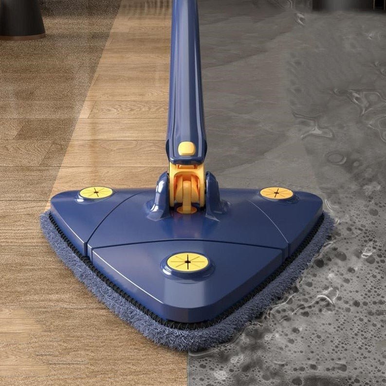 Esfregão Triangulo Mop De Limpeza Ajustável Giratória 360°