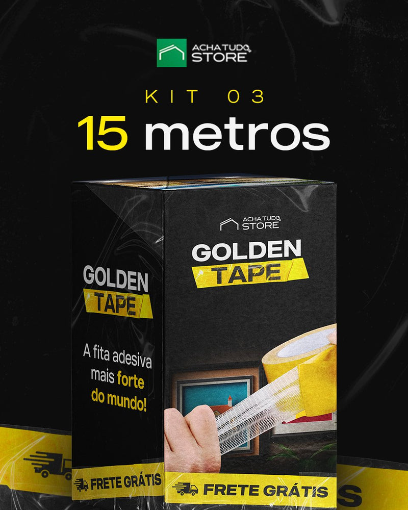 Golden Tape - Fita Adesiva dupla face de Malha Mesh Fiber