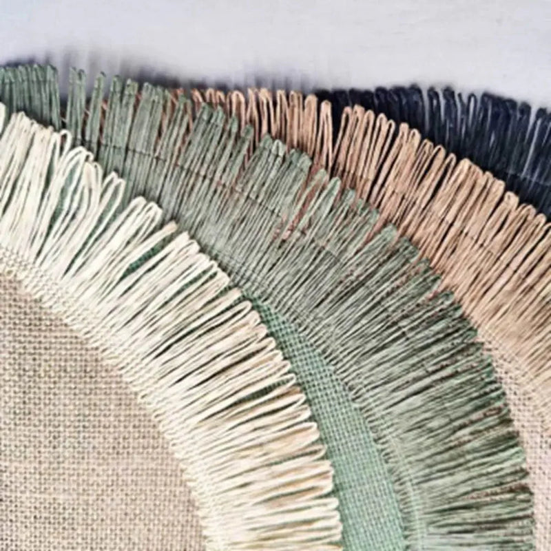 Kit com 4 Sousplasts trançadas em Linho