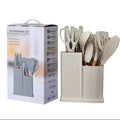 Kitchen Set Lux - Conjunto de Utensílios de Cozinha 19 Peças - Antiaderente com Cabos de Madeira