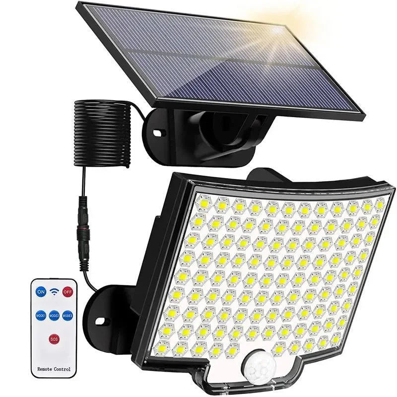 Lâmpada Solar 106 Leds - Sensor de movimento incluso