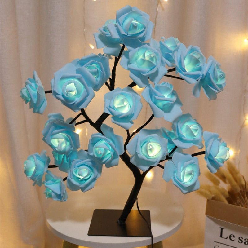LED Rose Maria - Abajur LED em formato de Árvores com Rosas