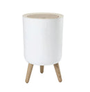 Lixeira inteligente com pés de Madeira alongado