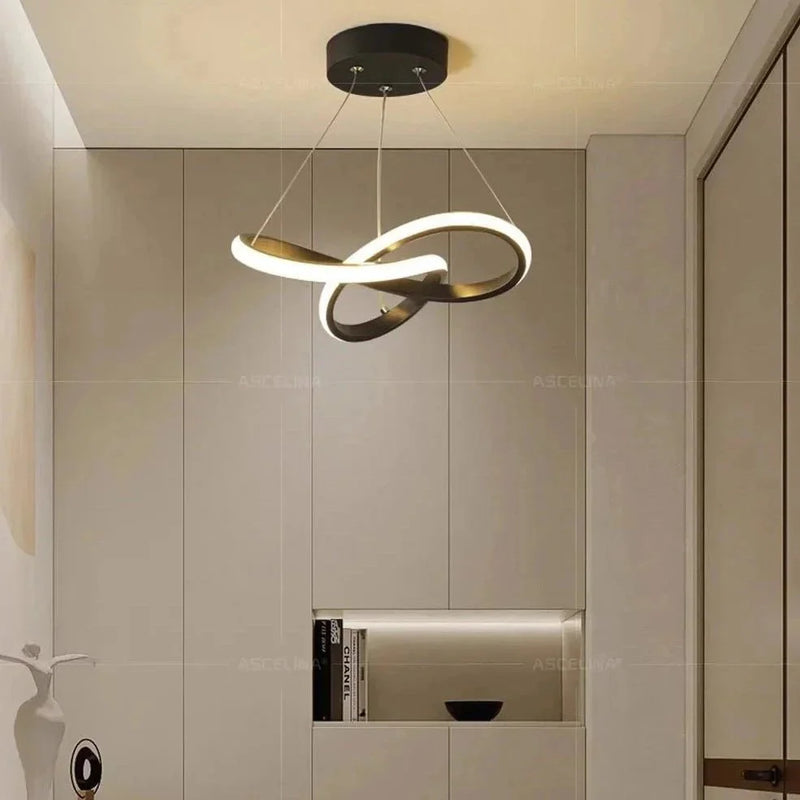 Luminária Pendente de Teto LED Nórdica Torcida