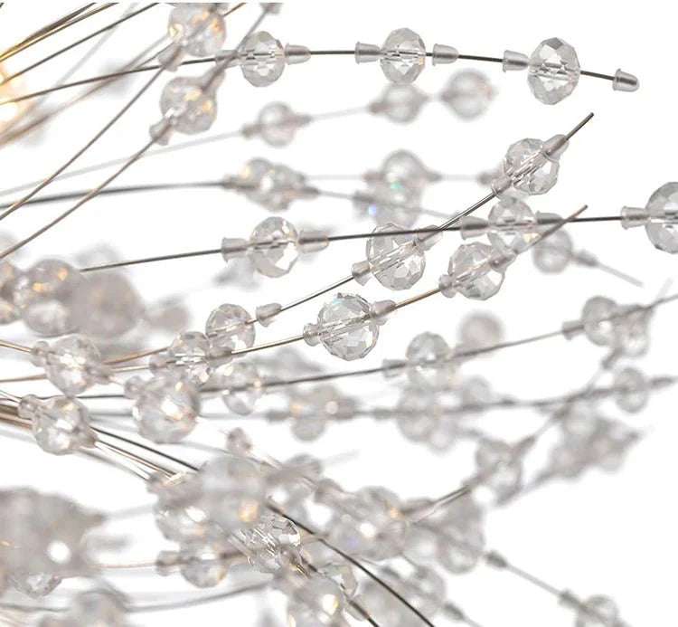 Luminária Pendente LED Artística Cristalina Modern Sky Star Fireball