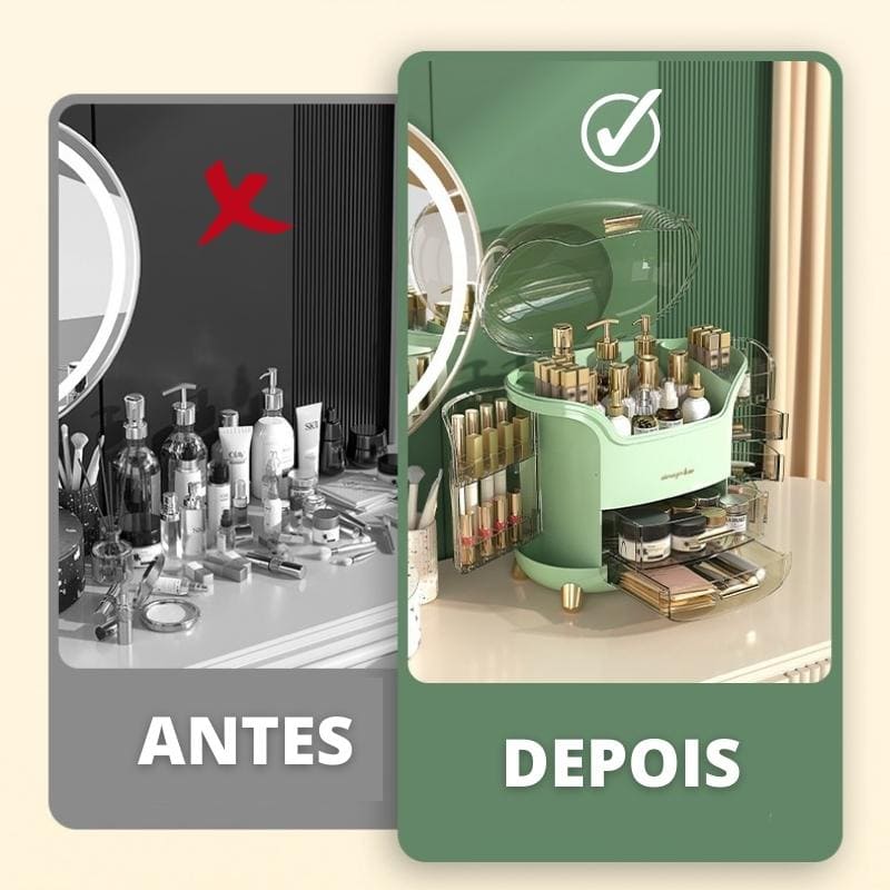 Organizador de Maquiagem e Porta Maquiagem em Acrílico