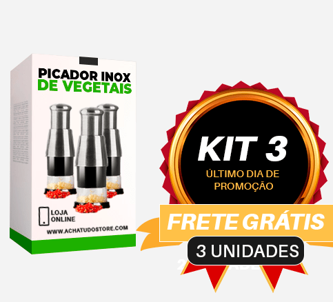 Picador Inox de Vegetais - Picador de alho, cebola, pimenta etc