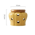 Pote Criativo vazado de Armazenamento em Cerâmica para alho, gengibre, pimenta etc