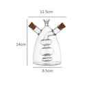 Recipiente Criativo para Óleo e Vinagreira Doméstica com vidro Duplo Engrossado