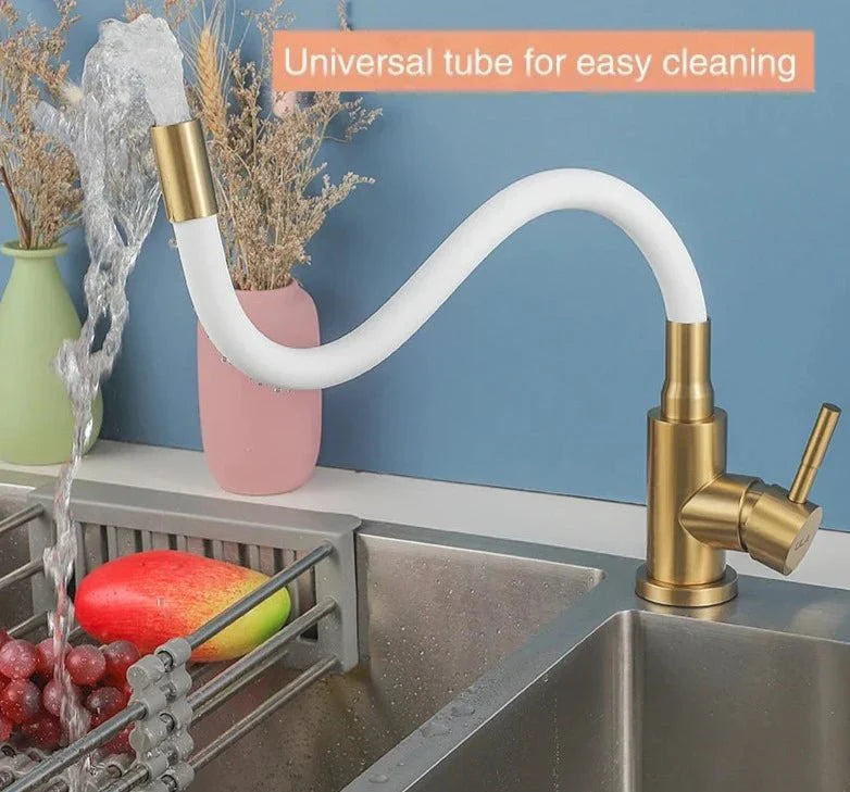 Torneira Gourmet Para Cozinha Elegance WhiteGold