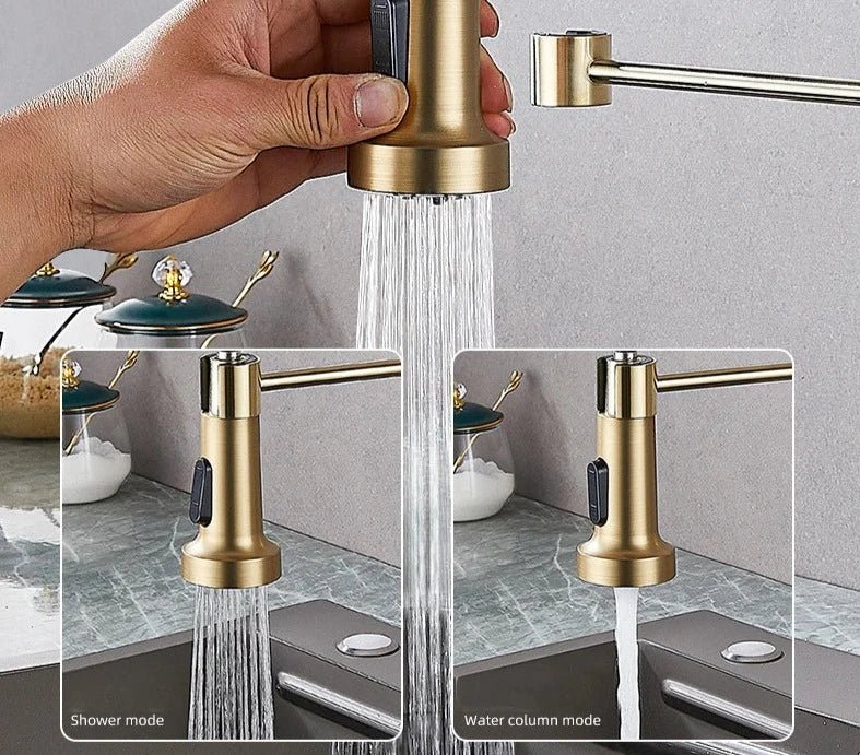 Torneira Gourmet Para Cozinha Spiral Golden