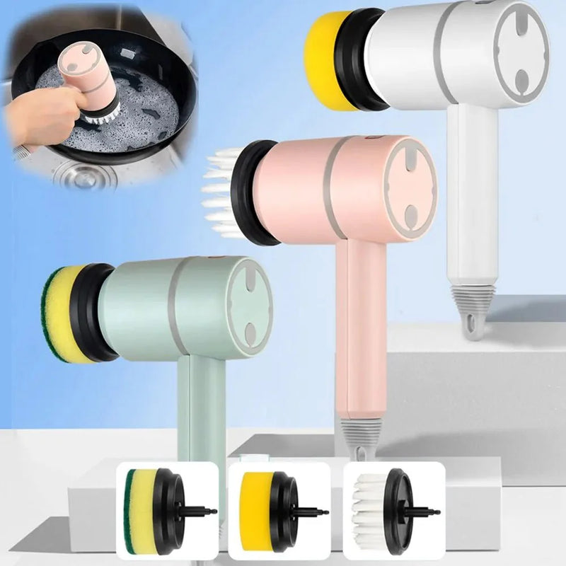 TurboScrub Max - Escova de Limpeza Elétrica Multifuncional Doméstica Recarregável