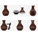 Umidificador De Ar Aromaterapia 130ml Difusor Ultrassônico Portátil Estilo Madeira Led