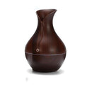 Umidificador De Ar Aromaterapia 130ml Difusor Ultrassônico Portátil Estilo Madeira Led