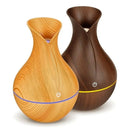 Umidificador De Ar Aromaterapia 130ml Difusor Ultrassônico Portátil Estilo Madeira Led