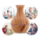 Umidificador De Ar Aromaterapia 130ml Difusor Ultrassônico Portátil Estilo Madeira Led